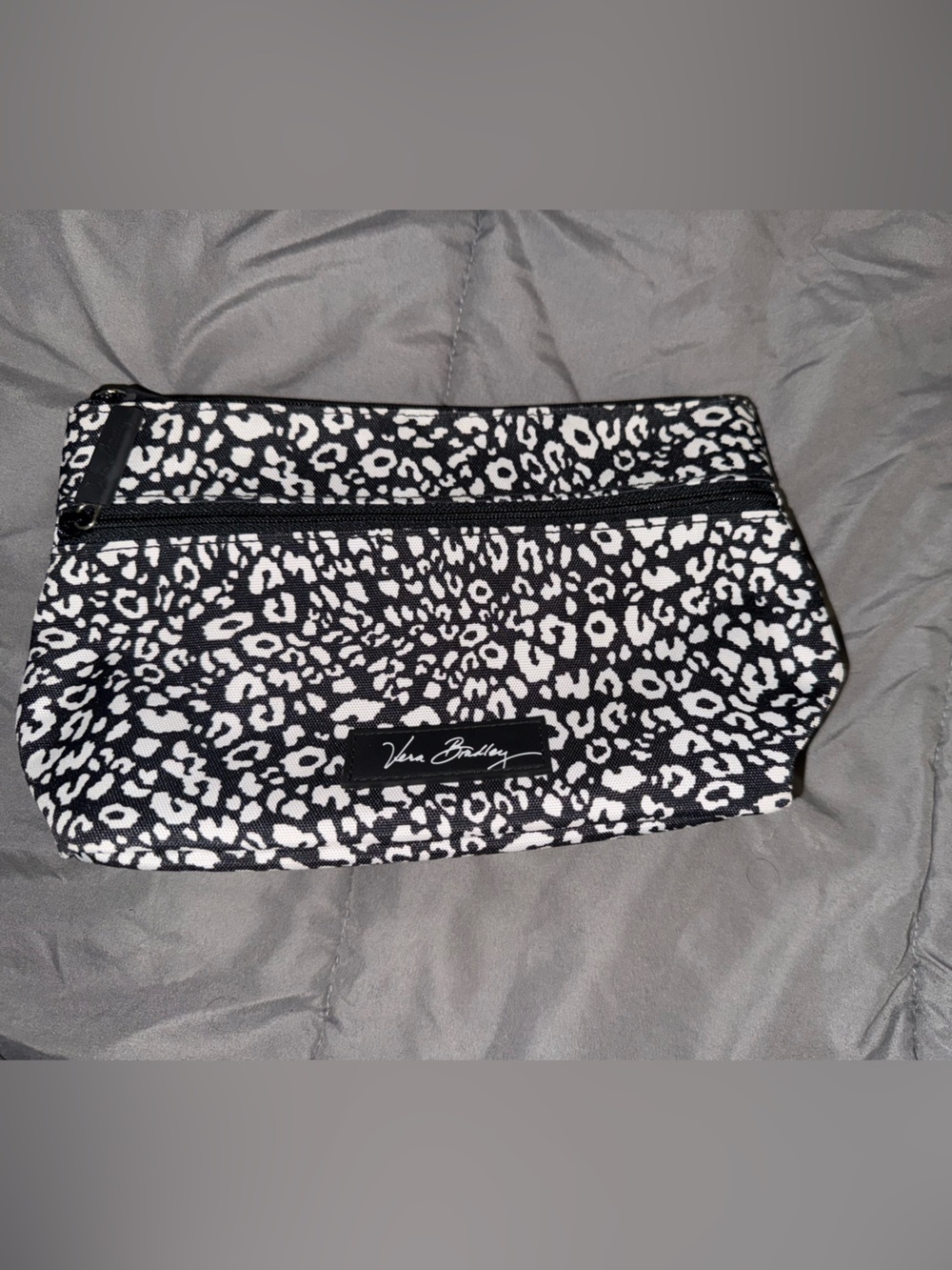 Vera Bradley Black & White Animal Print Cosmetic Pouch